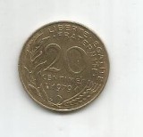 (No3) moneda-FRANTA- 20 centimes 1979