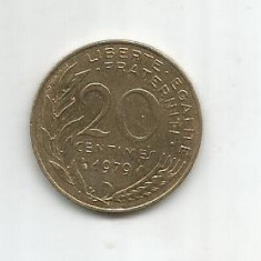 (No3) moneda-FRANTA- 20 centimes 1979