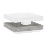 Cumpara ieftin Masuta de cafea HDF alb gri Mandy 70x70x34 cm