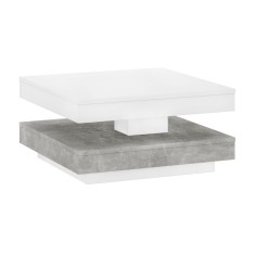 Masuta de cafea HDF alb gri Mandy 70x70x34 cm