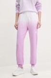 adidas pantaloni de trening din bumbac ALL SZN Dip Dye culoarea violet, cu imprimeu, JJ4586