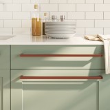 VidaXL M&acirc;nere de dulap, 20 buc., bronz, 480 mm, oțel inoxidabil