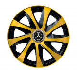 Set 4 Capace Roti pentru Mercedes, model Extra Drift Gold &amp; Black, R14