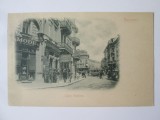 Rara! Carte pos.clasica circulata 1900 Bucuresti:Calea Victoriei,magazine., Printata