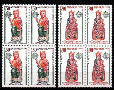 ANDORRA-Franta 1974, EUROPA CEPT, Arta, serie neuzata, MNH foto