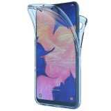Cumpara ieftin Husa Full TPU 360&deg; (fata + spate) pentru Samsung Galaxy A10, Albastru Transparent, Oem