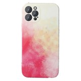 Husa protectie flippy compatibila cu apple iphone 11 tpu ombre, roz/galben