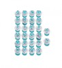 Set decupatoare Alfabet cu ejector,majuscule mari, 26 de piese, pentru cofetarie si patiserie, Alb, 384COF