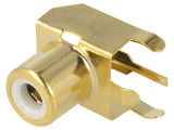 Soclu RCA Mamă 90&deg; THT Aurit pentru PCB