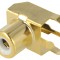 Conector RCA mamă 90&deg; aurit