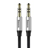 Baseus Yiven 1.5m mini jack 3.5mm AUX cablu audio (negru/argintiu)