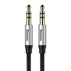 Baseus Yiven 1.5m mini jack 3.5mm AUX cablu audio (negru/argintiu)