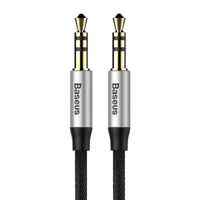 Baseus Yiven 1.5m mini jack 3.5mm AUX cablu audio (negru/argintiu) foto