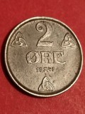 2 ore 1945 Norvegia, Tiraj = 2.520.000, stare aUNC [poze]. Discount conform descriere [10 - 20 %. Vezi descrierea.].