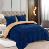 Lenjerie Pat Cocolino Molini Co048, Microfibra Plusata, 3 Piese, , Albastru