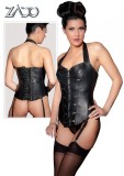 Corset Body Femei Piele Naturala + Chiloti, L