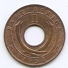 Africa de Est 1 cent 1952 H - (George VI) KM-32 (1) foto