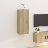Cumpara ieftin Dulap TV montat pe perete, stejar sonoma, 40x34,5x100 cm
