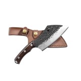 Satar profesional bucatar, Full Tang, 422 g, lama forjata, otel carbon, husa, Oem