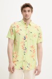 Rip Curl cămașă bărbați, culoarea verde, cu guler clasic, regular, 03QMSH