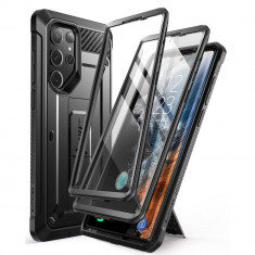 Husa si Clema Curea Supcase Unicorn Beetle Pro pentru Samsung Galaxy S23 Ultra Negru