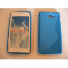 Husa Silicon S-Line Sony Xperia M2 Sky Blue