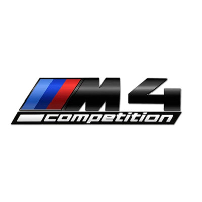 Emblema M4 Competition spate portbagaj BMW, Negru foto