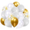 Set 50 baloane pentru petrecere, 40cm, alb, auriu, gri Household NewTrend, Oem