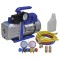 vidaXL Pompă de vid cu etapă unică, set de manometre cu 4 porturi 3051392