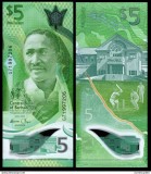 BARBADOS █ bancnota █ 5 Dollars █ 2022 █ P-81 █ POLYMER █ UNC █ necirculata
