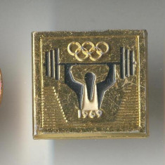 Insigna Olimpica Olimpiada - COMITETUL OLIMPIC - CERCURI OLIMPICE - HALTERE