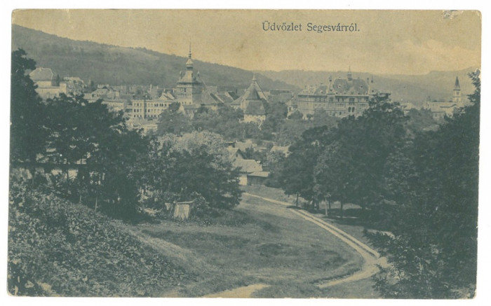 1891 - SIGHISOARA, Mures, Romania - old postcard, CENSOR - used - 1916