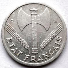 WW2 , FRANTA - GUVERNUL DE LA VICHY , 1 FRANC 1944 C , Castelsarrasin foto