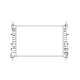Radiator racire Fiat Linea (323), 05.2007-2015, Motorizare 1, 3 Multijet 66kw; 1, 4 T-Jet 88kw; 1, 6 Multijet 77kw Diesel/Benzina, tip climatizare Cu