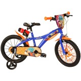 Cumpara ieftin Bicicleta copii Dino Bikes 14 inch Dragon Ball - Otel, 4-7 ani, Roti Ajutatoare, Frana Mana