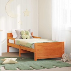 vidaXL Cadru de pat extensibil pentru copii Altele Maro ceruit 877211