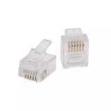 Mufa RJ11 6P4C Tata Aurita pentru Telefon Fix, Modem - Conector Telecomunicatii de Inalta Calitate