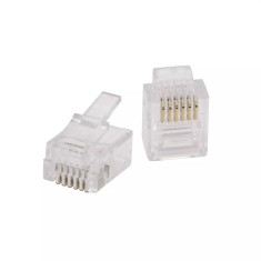 Mufa modular 6P4C RJ11 tata pentru telefon fix