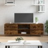 VidaXL Comodă TV, stejar fumuriu, 150x30x50 cm, lemn compozit