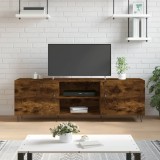 VidaXL Comodă TV, stejar fumuriu, 150x30x50 cm, lemn compozit