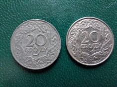 Monede 20 groszy 1923 Polonia,o moneda zinc si o moneda nichel