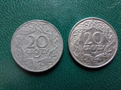 Monede 20 groszy 1923 Polonia,o moneda zinc si o moneda nichel foto