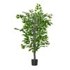 Ficus Artificial cu Ghiveci, 135cm, Verde, ART - Planta Decorativa Realista, Interior/Exterior