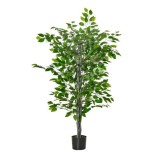 Cumpara ieftin Planta artificiala, ficus cu ghiveci, verde, 135 cm, ART