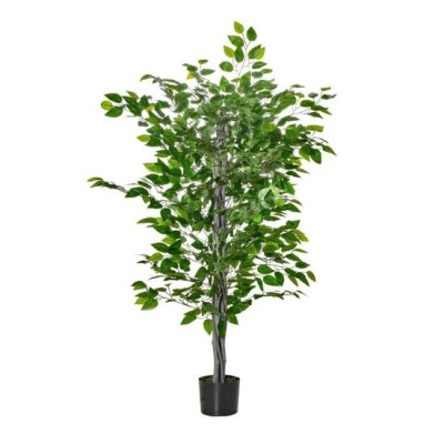 Planta artificiala, ficus cu ghiveci, verde, 135 cm foto
