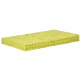 vidaXL Pernă podea canapea din paleți, verde, 120 x 80 x 10 cm bumbac