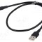 Cablu USB 2.0 VENTION USB A la USB C 0,25m negru