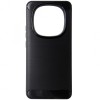 Husa tip capac spate Carbon silicon neagra pentru Xiaomi Redmi Note 14 Pro+ 5G