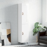 Cumpara ieftin Dulap &icirc;nalt, alb extralucios, 34,5x34x180 cm, lemn prelucrat
