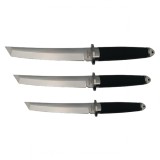 Cumpara ieftin Set trei cutite de vanatoare, DEPOX&reg;, otel inoxidabil, argintiu, 43 cm, toc inclus